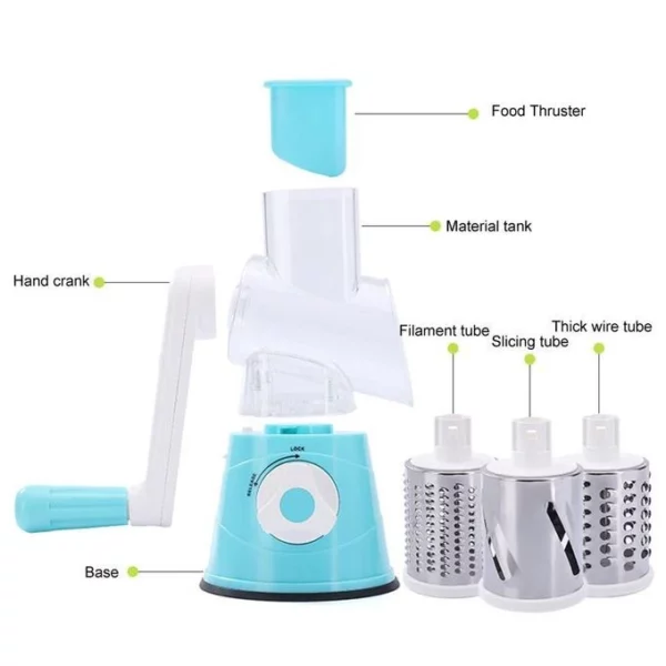 3-in-1 Multifunctional Vegetable Cutter – Manual Slicer for Easy Food Prep