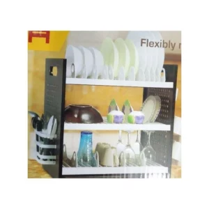 Qasa 3-Tier Plastic Dish Drainer & Plate Rack