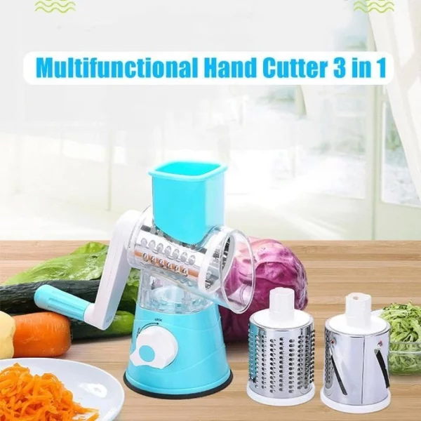 3-in-1 Multifunctional Vegetable Cutter – Manual Slicer for Easy Food Prep